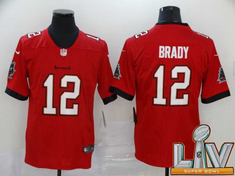 Super Bowl LV 2021 Men Tampa Bay Buccaneers 12 Brady red New Nike Limited Vapor Untouchable NFL Jerseys